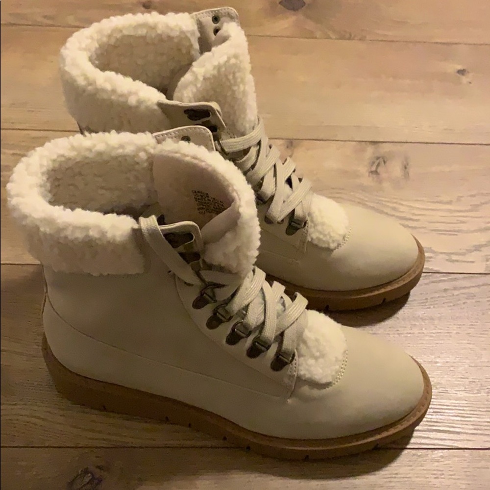 ShoeDazzle Cerelia Lace Up Flat Boot